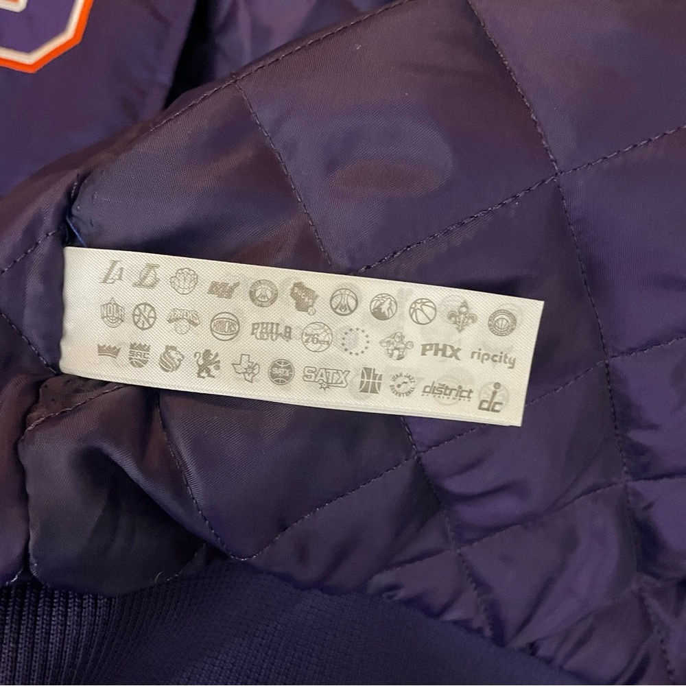Phoenix Suns M Ultra Game satin bomber jacket purple - Picture 8 of 8